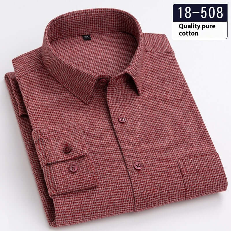Men's Long Sleeve Solid Color Pocket Light Business Shirt in color 18-508 made of quality pure cotton.